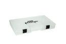 Rage Boxes Large Shallow – durable white plastic tackle storage box with secure locking clips