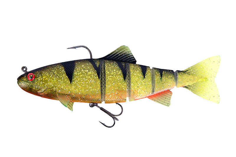Realistic jointed swimbait in UV colours for predator anglers