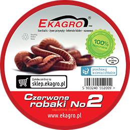 Live Bait - Red worms No.2 35pcs  0.5g/pcs EKAGRO
