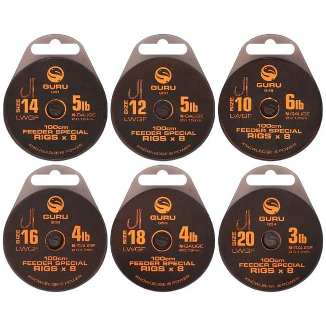 Guru LWGF Fishing Feeder Rigs 1m GURU