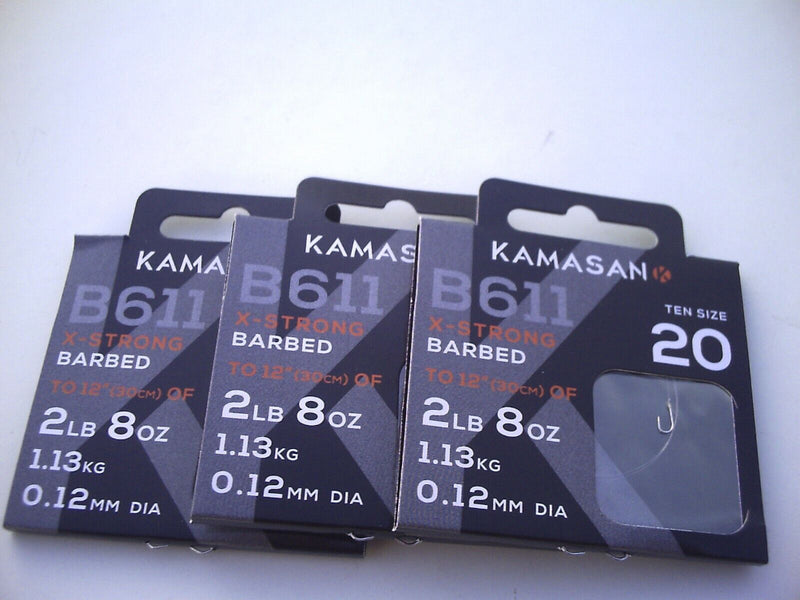 Kamasan B611 Nylon Bearded Hooks