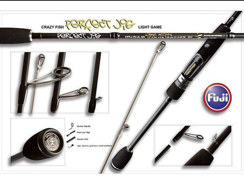 crazy fishing poles Crazy Fish Perfect Jig Spinning Rods