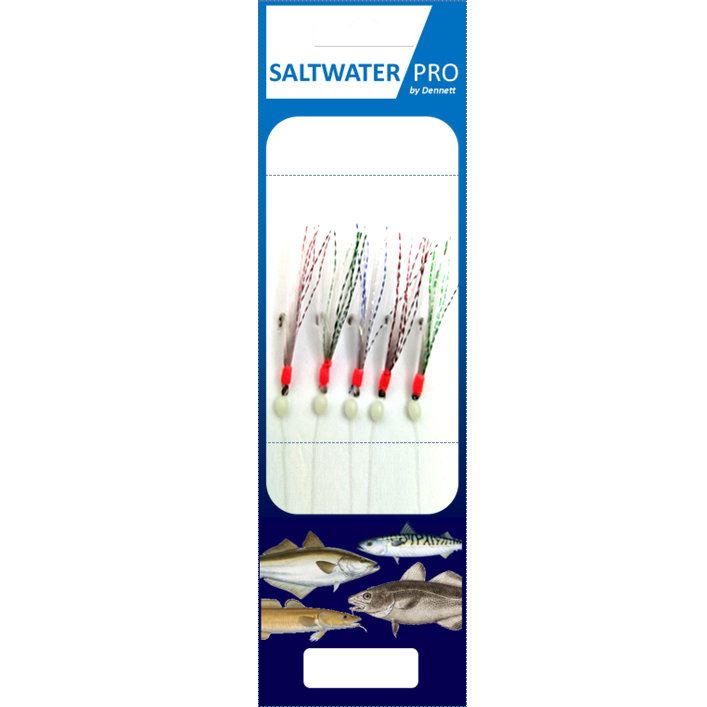 Saltwater Pro Multi Coloured 5 Hook Rigs