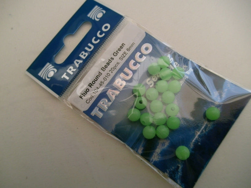 Trabucco beads round 4mm fluoro green - VIVADO