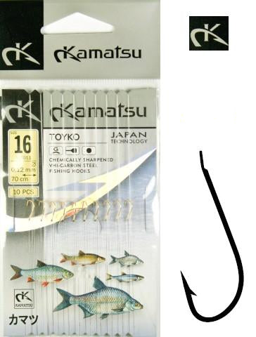 Kamatsu Toyko hooks black to nylon 70cm - VIVADO