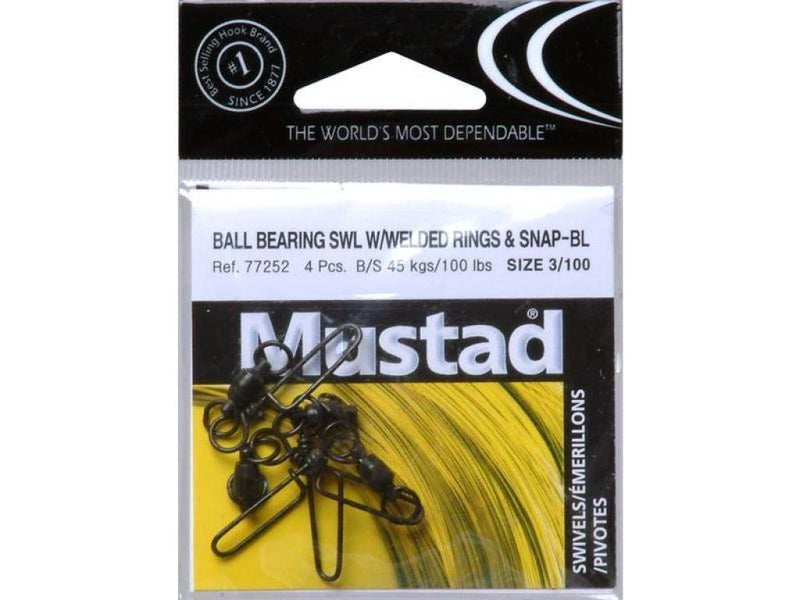 Mustad Bearing swivel with safety snap - VIVADO