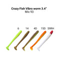 Crazy Fish Vibro worm Lures 85mm CRAZY FISH