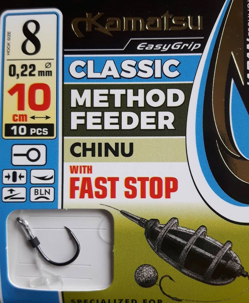 Kamatsu Classic Method Feeder Chinu Hooks to Nylon With Fast Stop - VIVADO