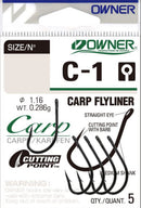Owner C-1 Carp Liner Straight Eye Hooks OWNER