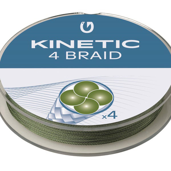 Kinetic 4 Braid 300m line Dusty Green