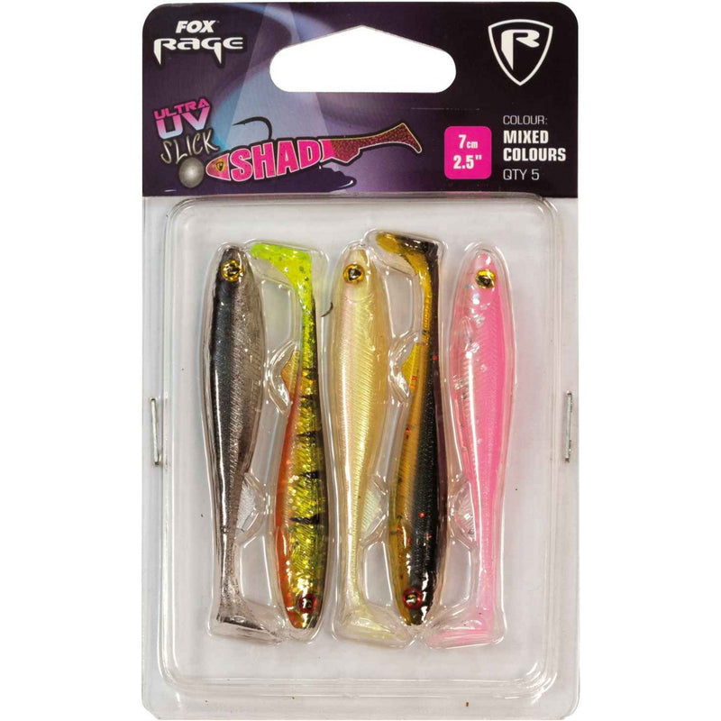 Fox Rage Slick Shad 9cm UV Lures FOX