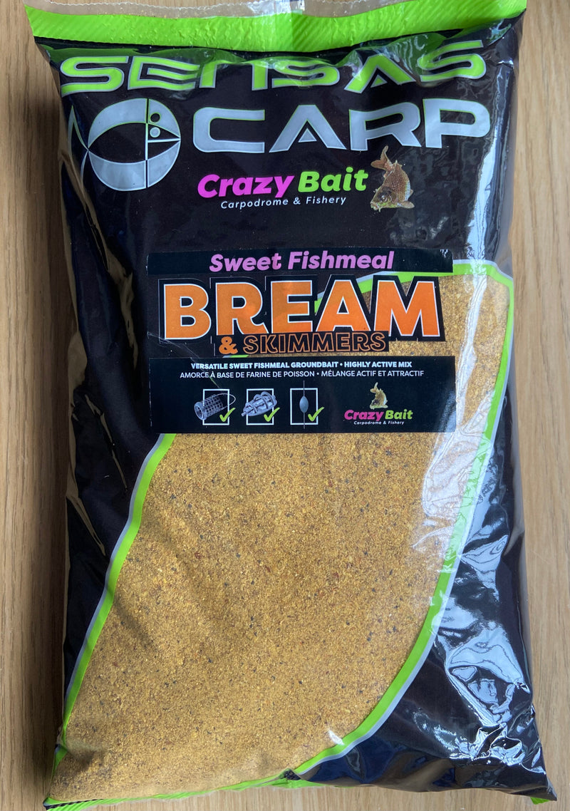 Sensas CARP Crazy Bait Sweet Fishmeal Bream Groundbait 1kg