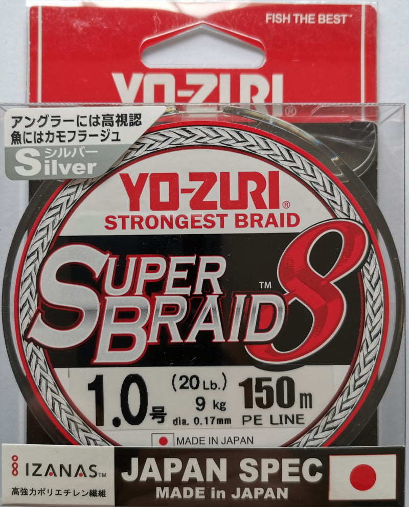 BRAID 150m 8 STRANDS 100% PE SUPERBRAID YO-ZURI - VIVADO