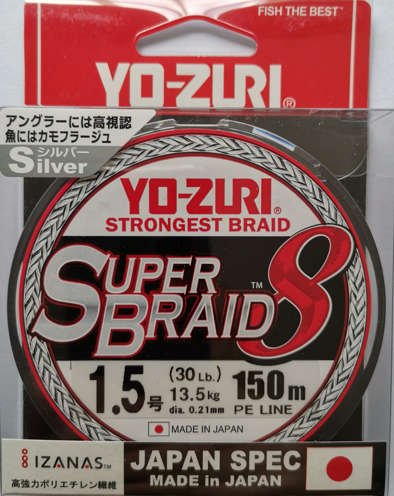 BRAID 150m 8 STRANDS 100% PE SUPERBRAID YO-ZURI - VIVADO