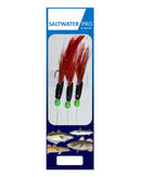 Dennett Saltwater Pro 3 Hook Black and Red Hokkai Rigs Size 1/0 DENNETT