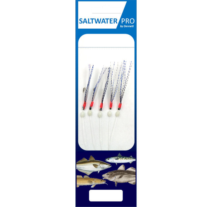 Saltwater Pro Blue Sparkle 5 Hook Rigs