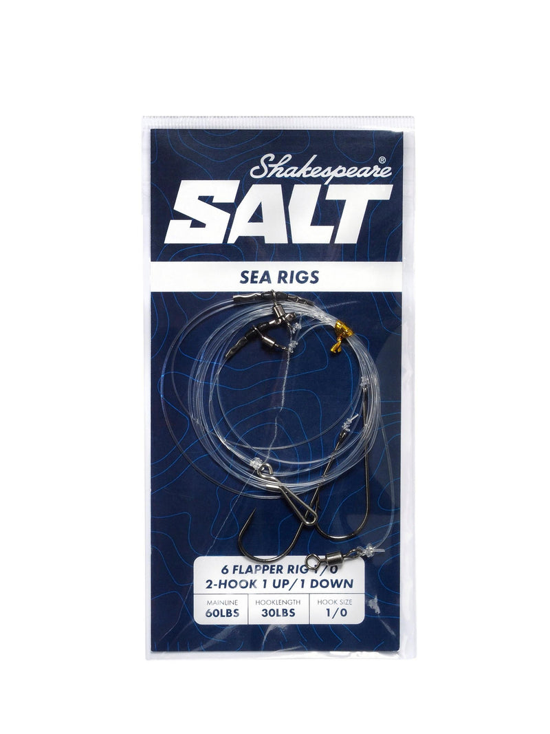 Shakespeare SALT Rig 6 Flapper Rig 1/0 2-Hook 1 up/1 down SHAKESPEARE