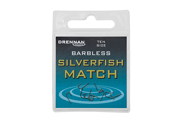 Drennan Silverfish Match hooks - barbless spade end - VIVADO