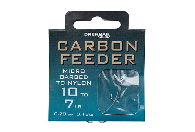 Drennan carbon feeder hooks to nylon - micro barbed - VIVADO