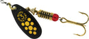 Mepps Black Fury Yellow Dot spinner - VIVADO