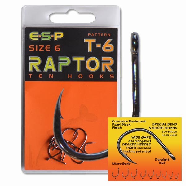 ESP Raptor T6 Barbed Hooks - VIVADO