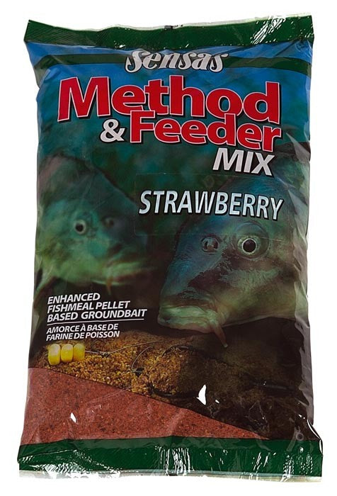 Sensas Method & Feeder Mix 1kg - Strawberry - VIVADO