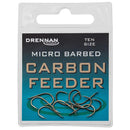 Drennan Carbon Feeder Hooks Micro Barbed Spade End DRENNAN