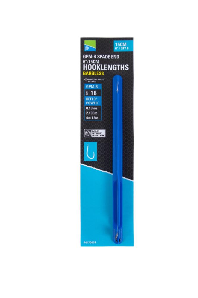 Preston Innovations GPM-B Mag Store Hooklengths 15cm Barbless
