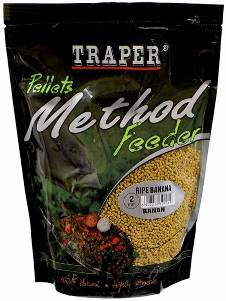 Traper Method Feeder Pellets 2mm 500g Ripe Banana