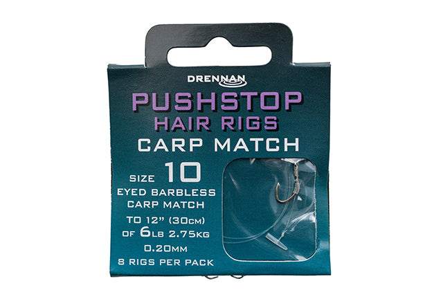 Drennan Pushstop Hair Rigs Barbless – Carp Match - VIVADO