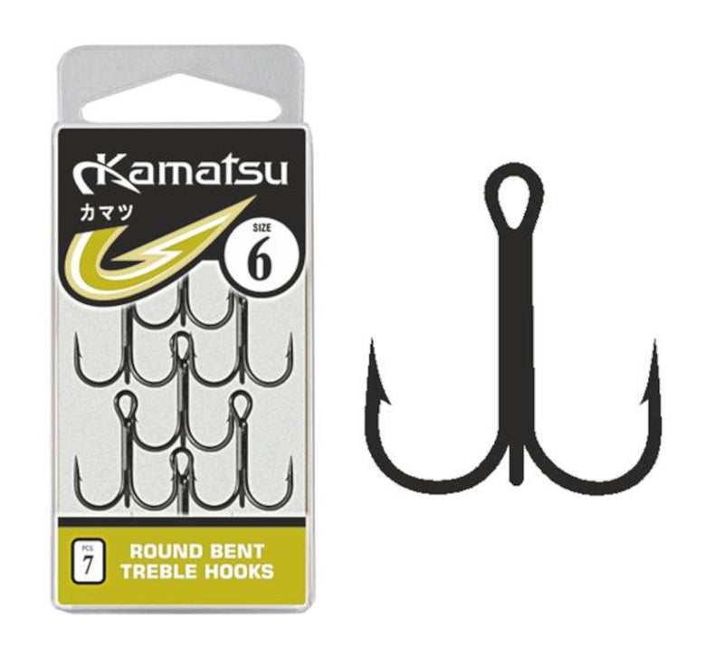 Kamatsu ROUND BENT TREBLE Hooks