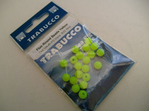 Trabucco beads round 4mm fluoro yellow - VIVADO