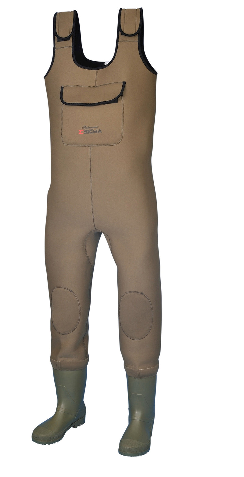 Shakespeare Sigma Neoprene Chest Waders – 4mm neoprene waterproof waders with boots