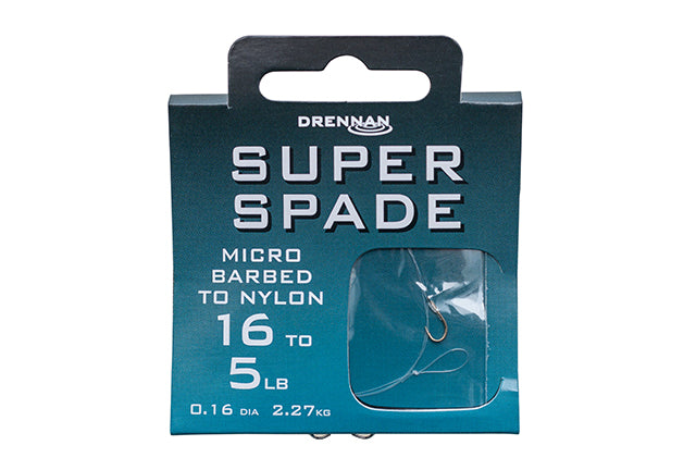 Drennan Super Spade Hooks to Nylon - Micro Barbed - VIVADO