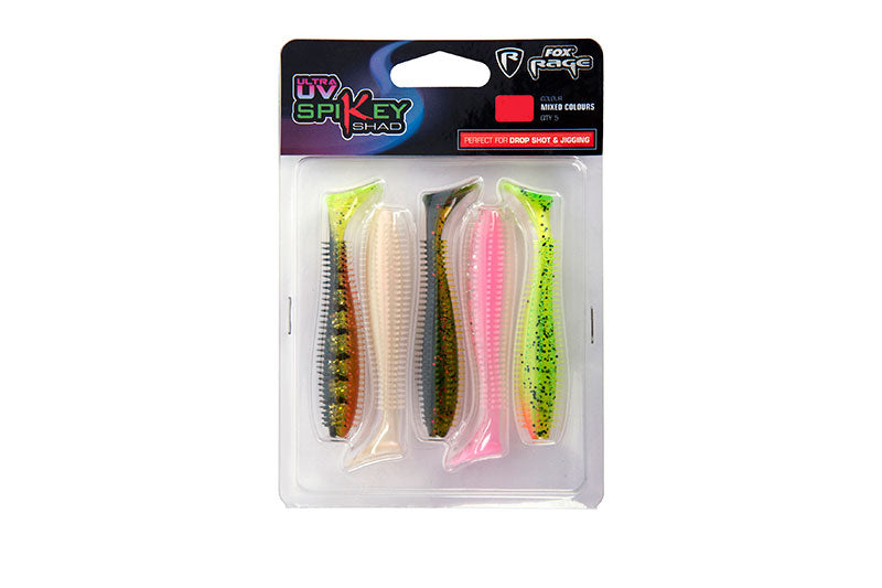 Fox Rage spikey shad mixed colors pack of 5