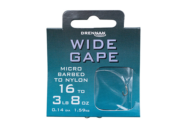Drennan Wide Gape Hooks to Nylon - Micro Barbed - VIVADO